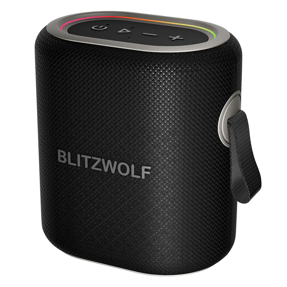 BlitzWolf BW-WA8 Portable bluetooth Speaker Wireless Speaker 57mm Large Driver Support TWS Stereo Pairing RGB Light TF Card AUX