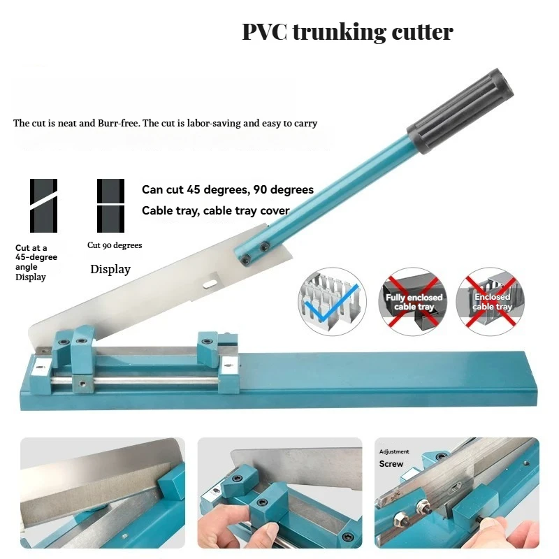Multifuntional Din Rail Cutter Din Rail Cutting Tool Easy Cut with Measure Gauge Double Wire Guide Cutting Machine
