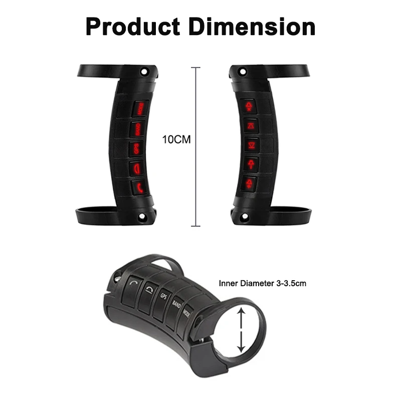 Pour version lumineuse 10 touches volant télécommande bouton interrupteur adaptateur sans fil pour lecteur multimédia Android autoradio