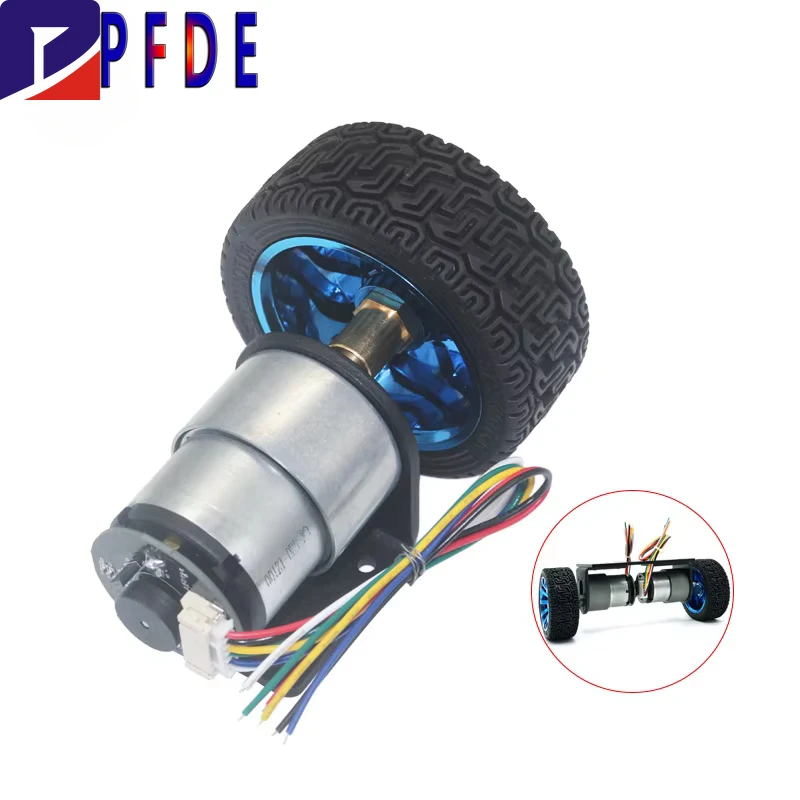 JGB37-520 Hall Encoder Miniature Brushed DC Motor 6V12V Forward and Reverse Adjustable Speed 6RPM~1590RPM with Speed Measurement