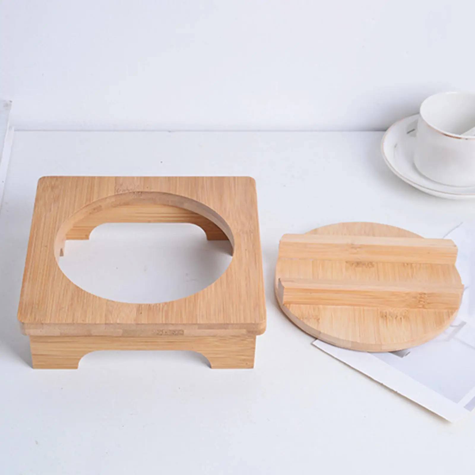 Bamboo Trivet Heat Resistant Anti Hot Household Trivet Kitchen Wood Hot Pads Trivet for Teapot Table Kitchen Bibimbap Food