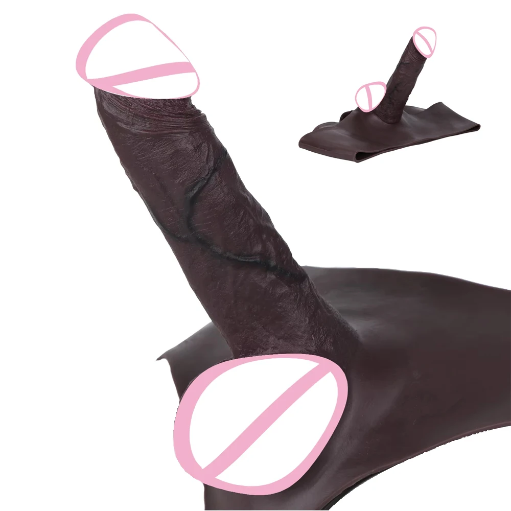 ORALSX Soft Wearable Hollow Dildo Pants Strap On Penis Extend Sleeve Adult Sex Toys For Men Cock Enlargement Reusable Condom