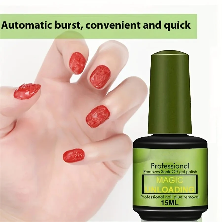 15ml Magic Polish Glue Nail Art Manicure Gel Easy Remove Synthetic Fingernail Tip Cleaning Remover Gel Women view 2