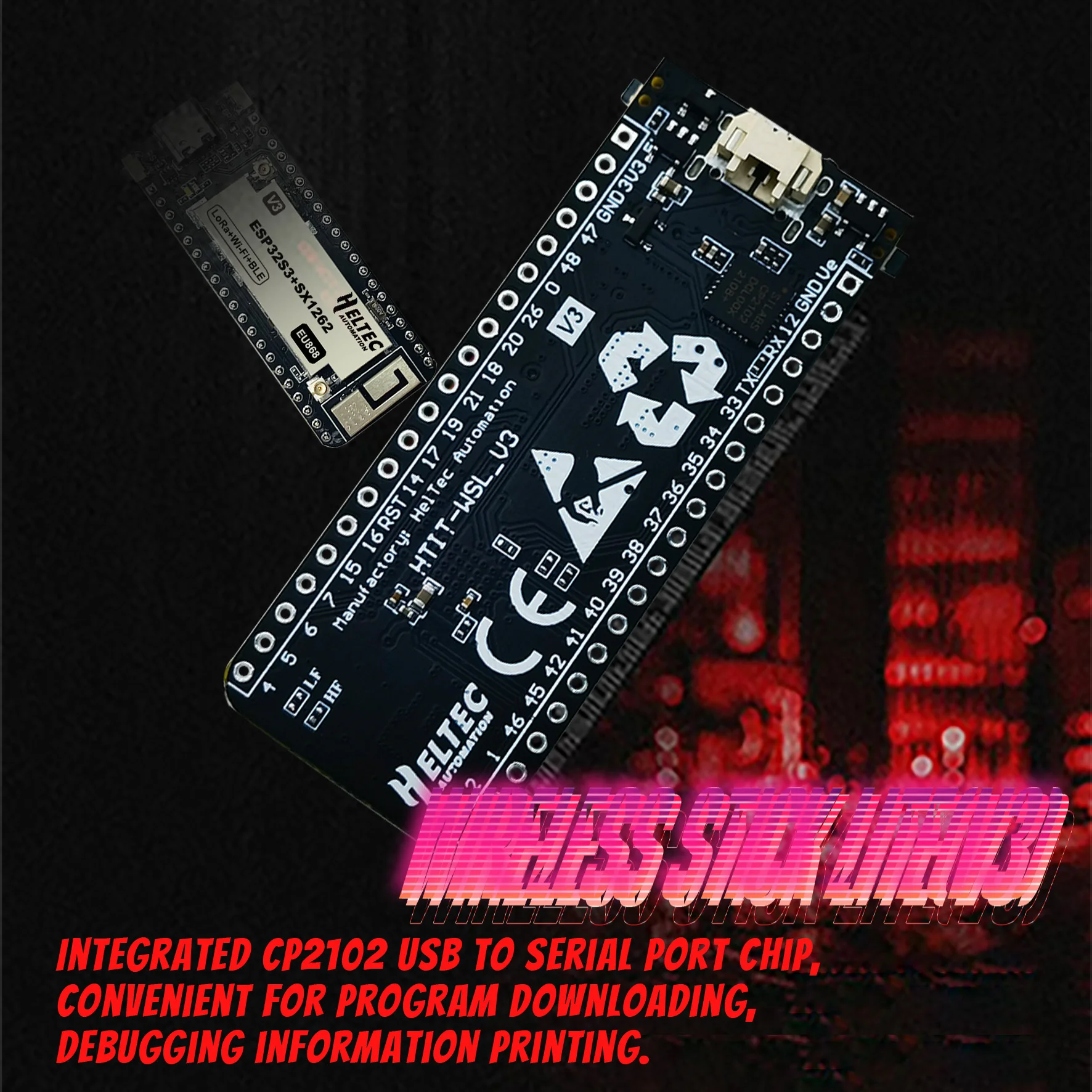 HelTec Lora meshtastic Board บอร์ดแมสเซนเจอร์เน็ตเวิร์กแฮม ESP32ไร้สาย WIFI BLE 2024 devboard ขายดีสำหรับผู้ผลิต IOT