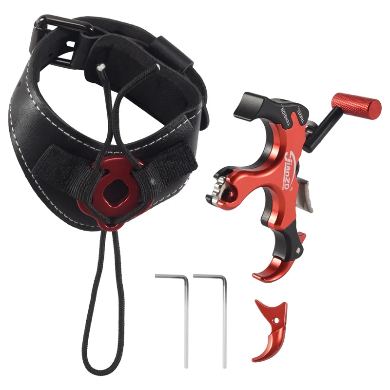 A23Q-JIANZD Compound Bow Aid Releaser Thumb Release Aids Compound Bow Release Aid For Archery 3 Or 4 Finger Hand Held Grip