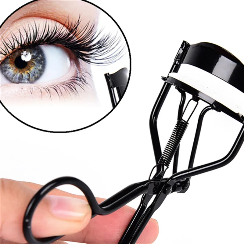1 個黒まつげカーラーステンレス鋼ピンセットカーリングまつげクリップ化粧品美容メイクツール長期的な整形
