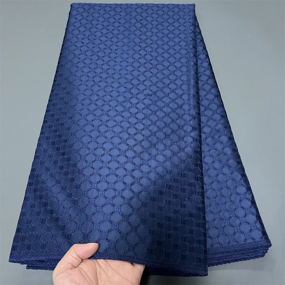 

Африканское нигерийское кружевное тюлевое полотно 2026 для пошива платьев, высококачественный дамаст из чистого хлопка с вышивкой, для свадеб и вечеринок, 5 ярдов, hz1408