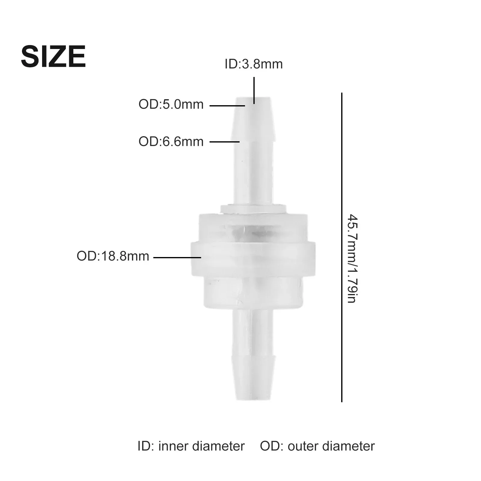 Plastic Non-Return Valve Fluid 3-12mm - usage example