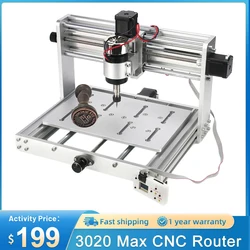 Macchina del Router di CNC 3020 Max 200W motore mandrino 3 assi fresatura PCB per legno acrilico alluminio metallo macchina per incidere fai da te