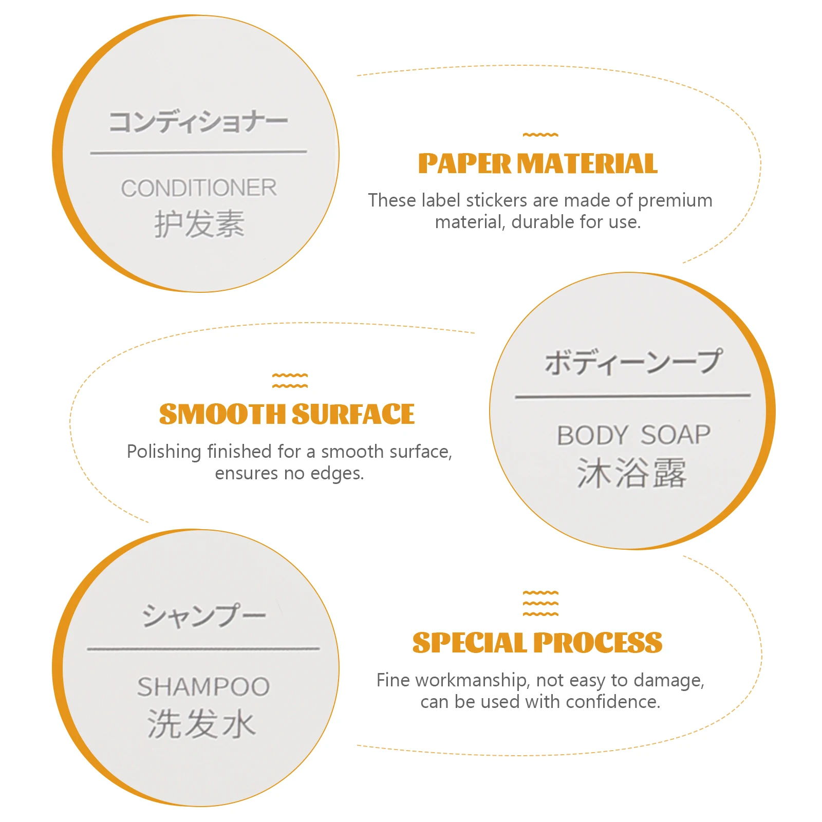 

50pcs 50 Sheets Waterproof Bottle Labels Adhesive Shampoo Bathroom Jars Dispensing Stickers Self Adhesive Folder Tag
