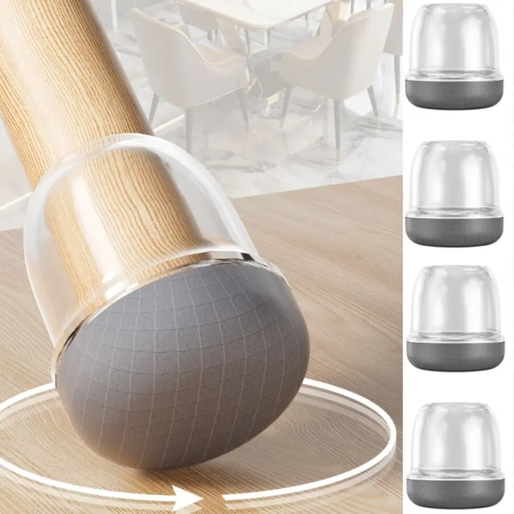 

8 Pcs Non-slip Chair Leg Protector Pad Resilient Wear-resistant Chair Leg Silent Mat Avoid Sticky Hair Thickened