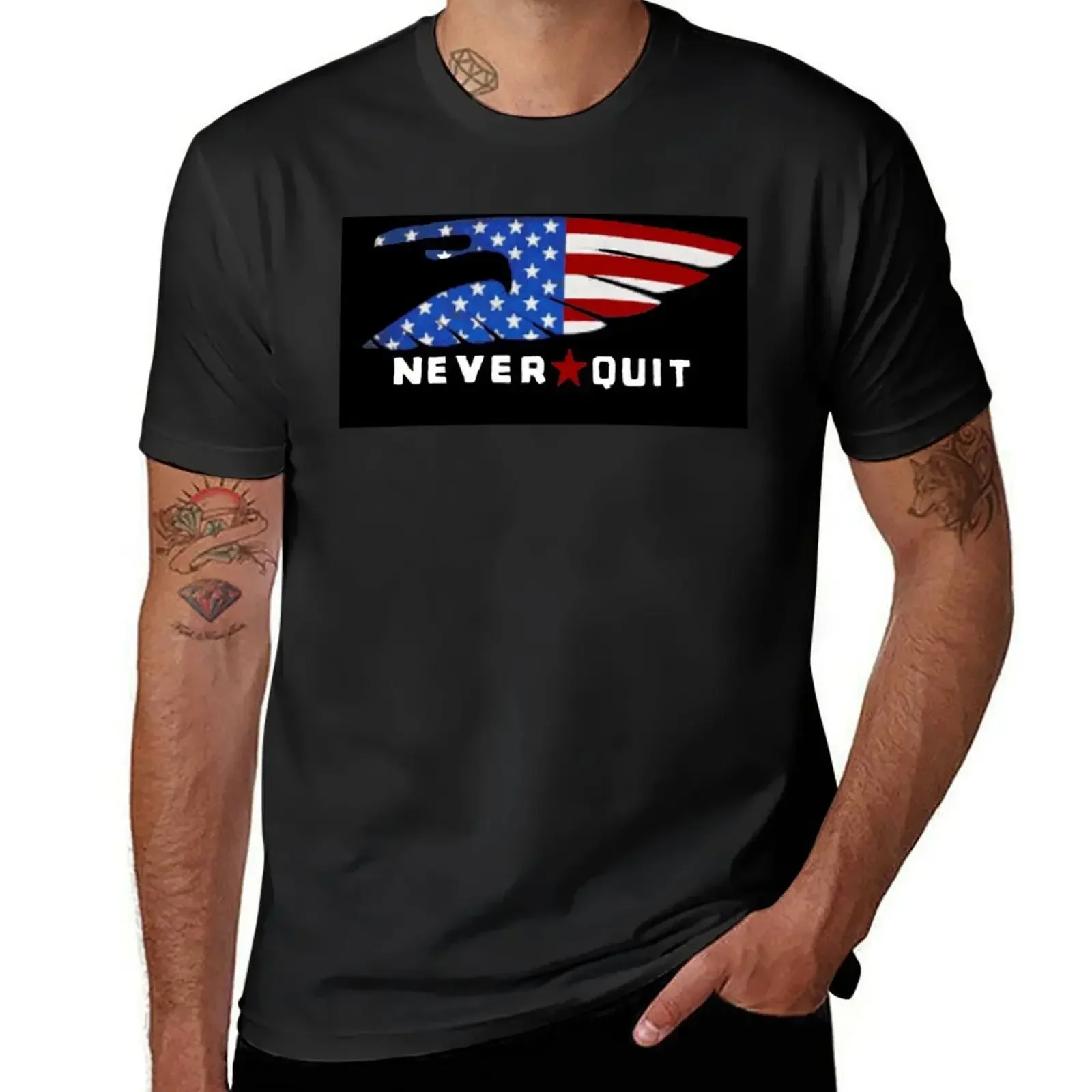 SEAL TEAM SONNY QUINN RWB EAGLE WING BLACK TSHIRT replica T-Shirt Short sleeve tee sports fans t shirt for men