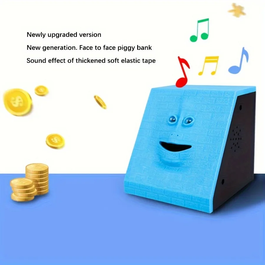 1PC Funny Face Money Piggy Bank Automatic Piggy Bank Chewing Piggy Bank Cat Safe Saving Candy Machine Children
