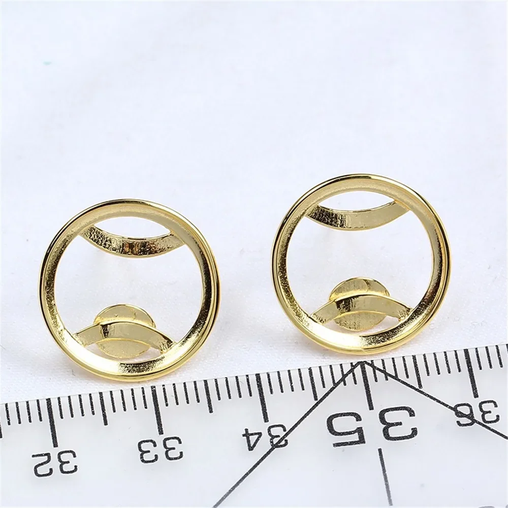 S925 Sterling Silver Pearl Earring Settings DIY Jewelry Making Supplies Blank Earring Posts for Handcrafted Accessories No Pearl