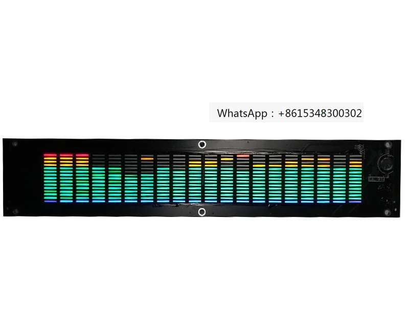 Color 20 segments with 15 levels built-in DSP support EQ adjustment acrylic shell ultra-thin 5-12v music spectrum