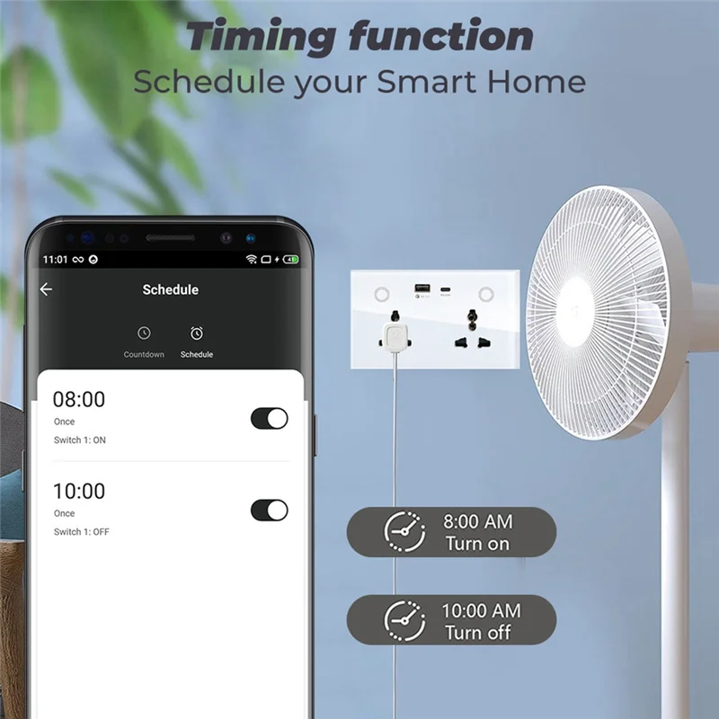 A14M Tuya Wifi Wall مقبس ذكي توقيت الصوت قياس الكهرباء 147Smartsocket التحكم عن بعد الولايات المتحدة والاتحاد الأوروبي العالمي دائم -Wh