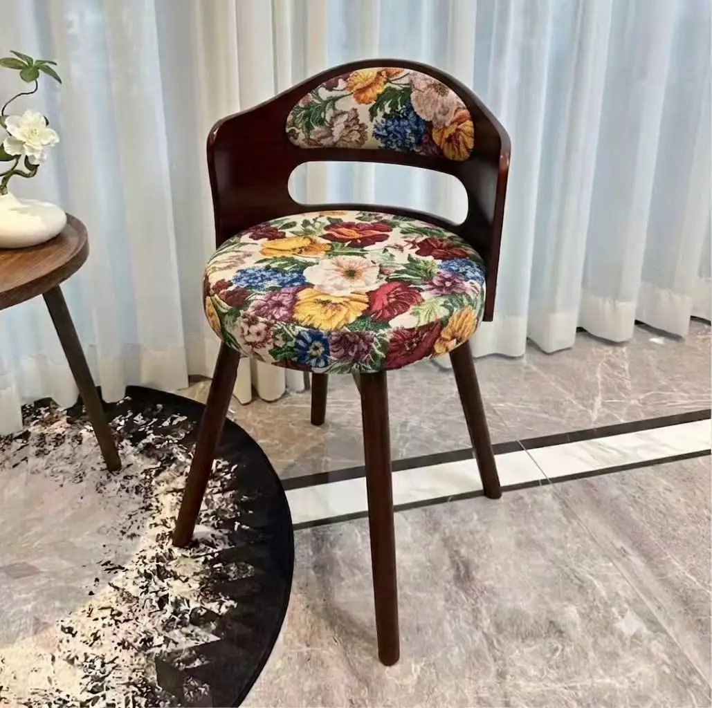 Solid wood home desk chair computer chair stool dresser stool makeup