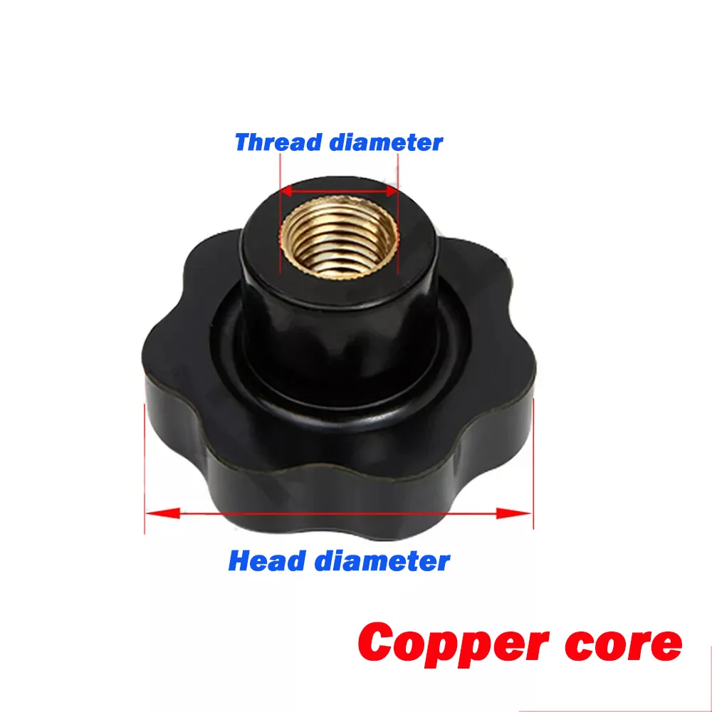 Plum Bakelite Hand Tighten Nuts M5 M6 M8 M10 M12 M14 M16 Handle Star Mechanical Black Thumb Nut For CNC 3D Printer - view 3