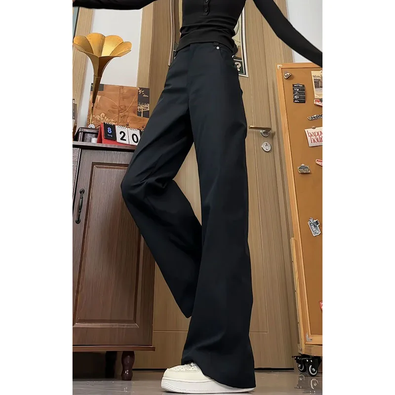 بنطلونات فضفاضة عالية الخصر على الموضة للسيدات لعام 2025 للخريف مقاس كبير 5XL بنطلون مستقيم للسيدات الأمريكي بنطلون عمل بقصة قطرية #5