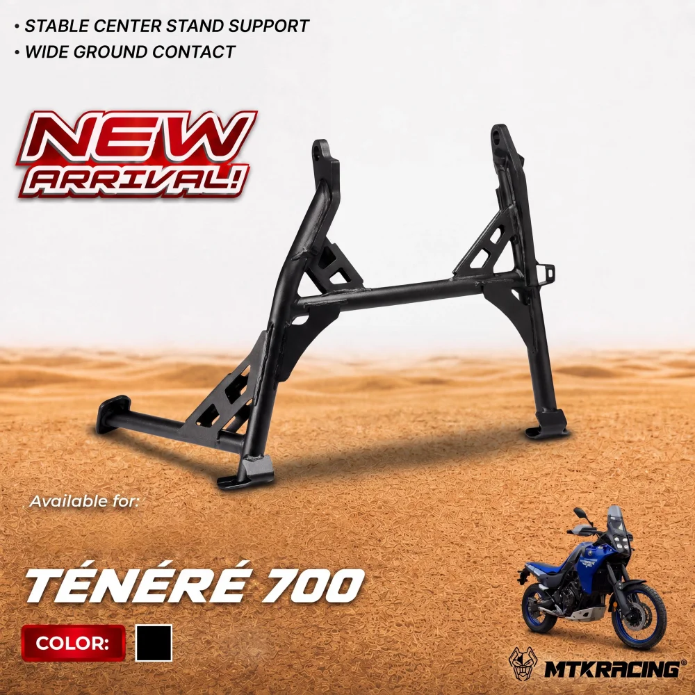 For Yamaha TENERE700 XTZ690 XTZ700 T700 Motorcycle Modification Large Kickstand Center Parking Stand Foot Support Bracket Black