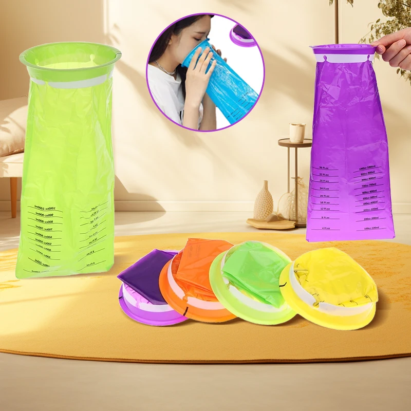 1/5/10 قطعة 1000 مللي حقيبة بلاستيكية نظيفة صديقة للبيئة المتاح السفر سيارة طائرة دوار الحركة الغثيان القيء تنظيف حقيبة #6