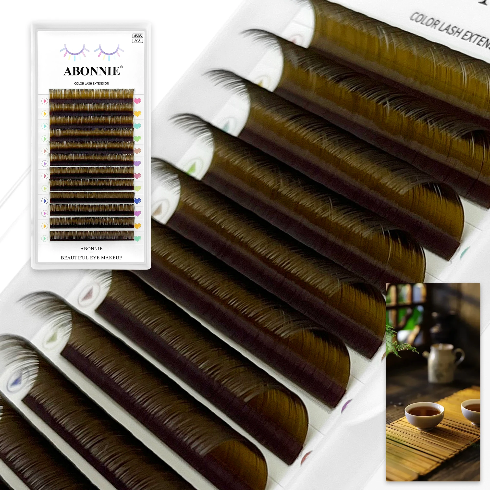 Brown Individual Lashes for Natural Look