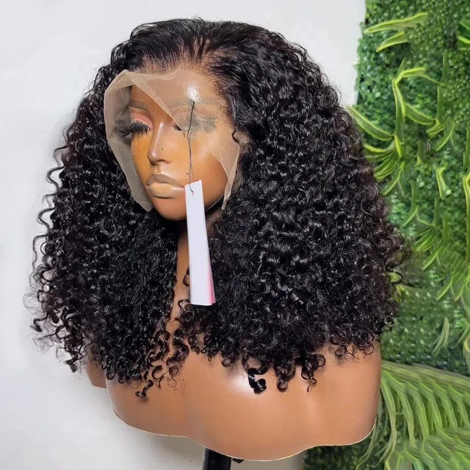 

Curly Bob 100% Human Hair HD Lace Wigs 13x4 Human Hair Wigs Deep Wave Transparent Lace Front Wig 13x6 Lace Frontal Wig For Women
