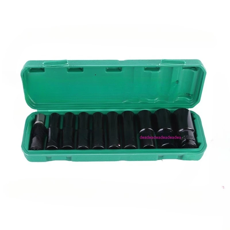 

10 Hexagonal Tire Chrome Vanadium Steel 1/2 Socket Set Pneumatic Socket