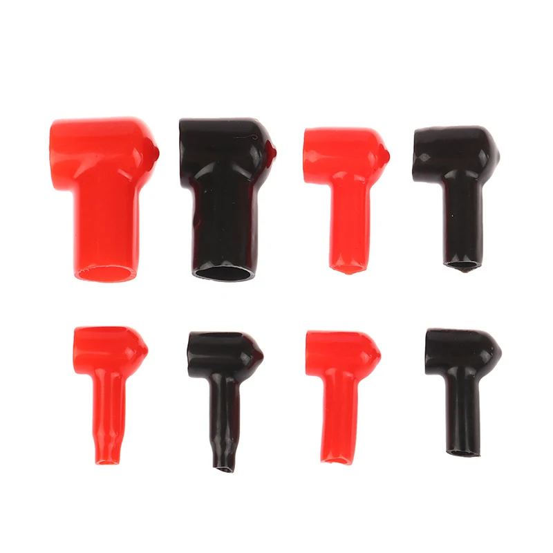 2 Pcs Battery Terminal Boots Covers Insulating Protector Cable Lug Caps Insulating Covers Replacement Tools Red/Black