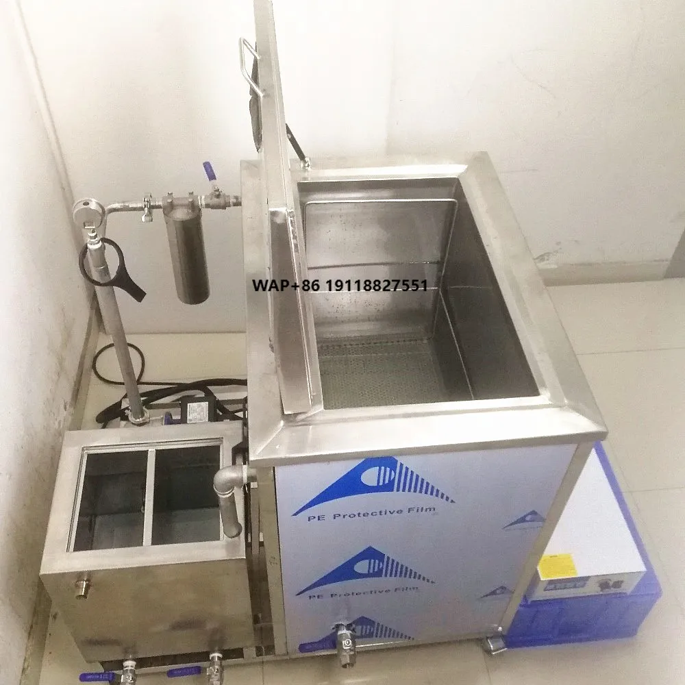 

135L Industrial Ultrasonic Cleaner Bath Cleaning Equipment with Filtration Circulation System Oil Filter Degreasing System