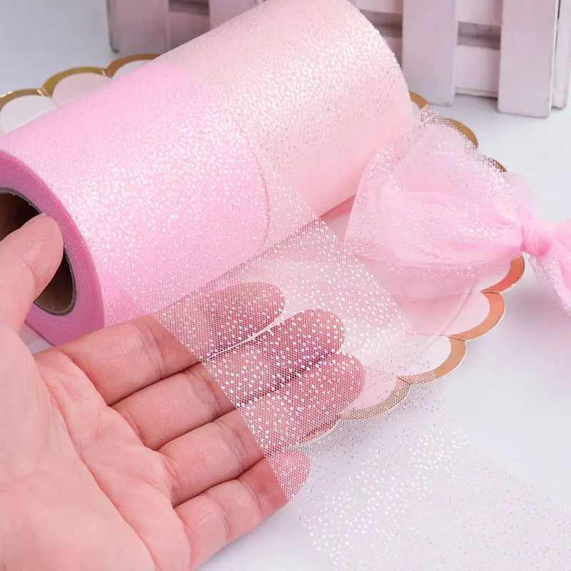 25yards 60mm Hyun Color High Density Organza Stain Ribbon DIY Hairbow Crafts Gift Bouquet Wrapping Supplies Sewing Accessories