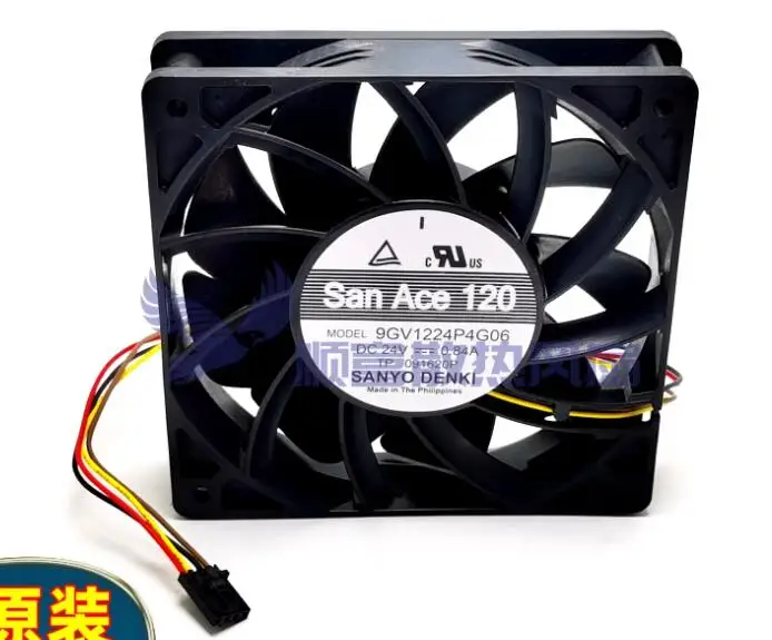 

Ltsf For Sanyo Denki 9GV1224P4G06 DC 24V 0.84A 120x120x25mm 4-Wire Server Cooling Fan 12cm