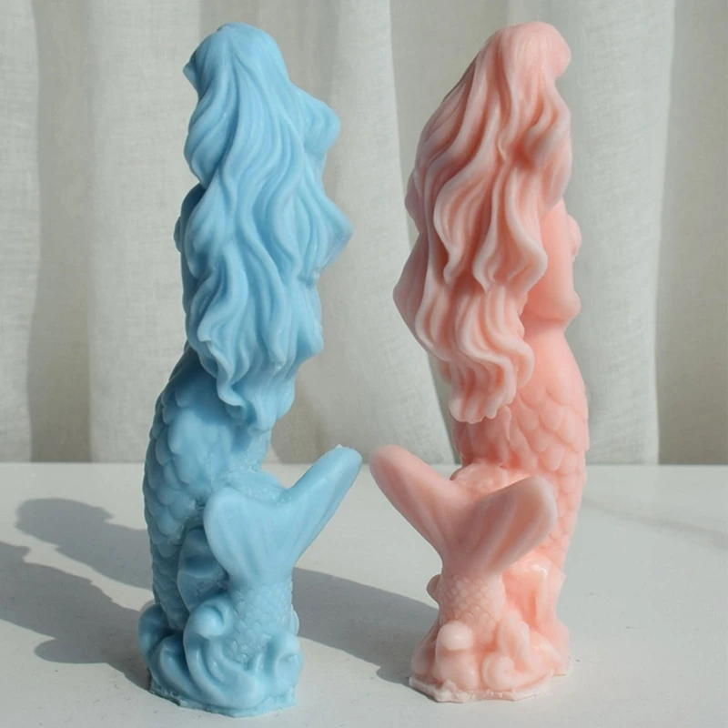 Molde silicone sereias, faça você mesmo, resina epóxi, molde ornamento emplastros velas perfumadas, fácil