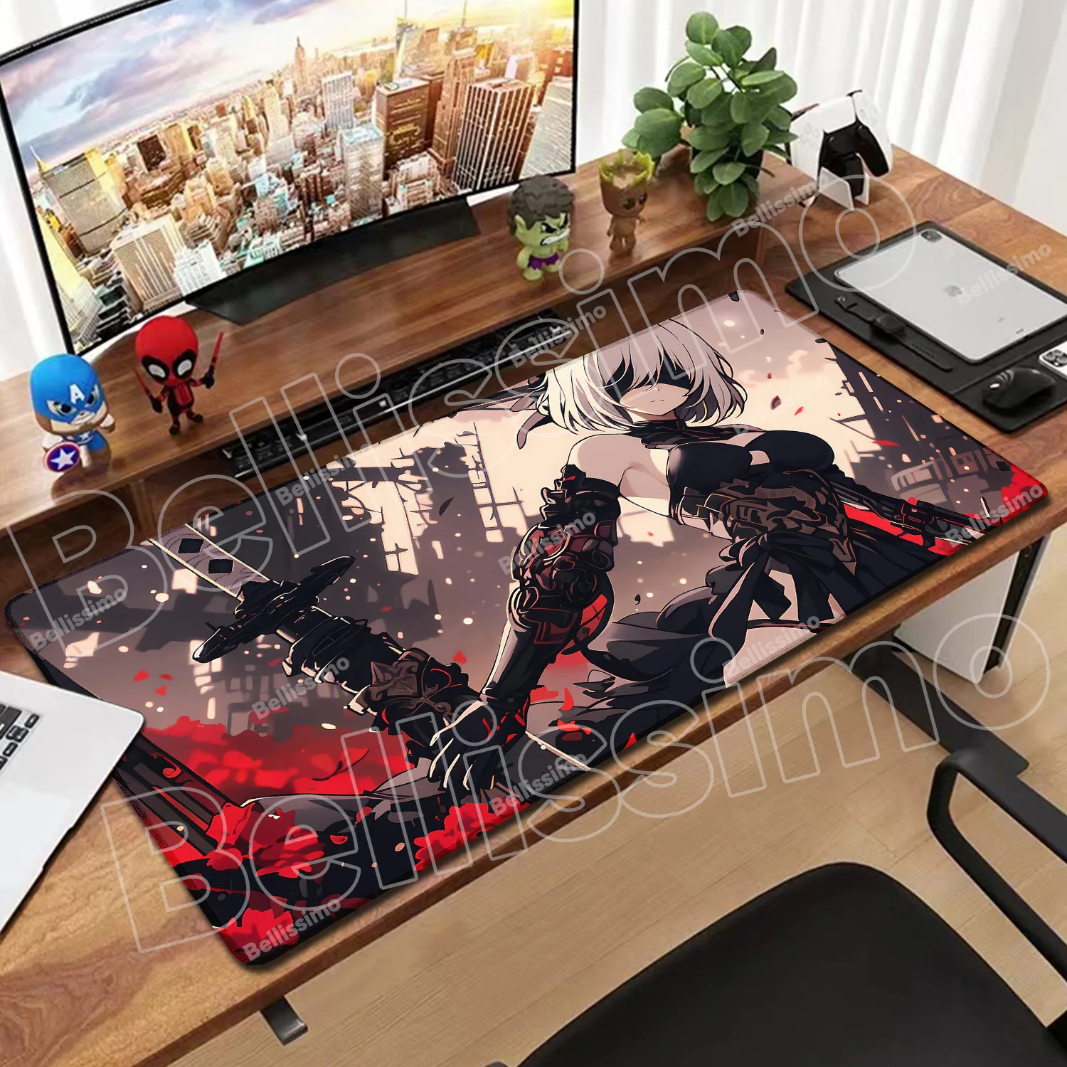 Hot Game Girl NieR Automata YoRHa No. 2 Type B Mouse pad Keyboard Carpet Rubber Desktop Mat Gaming XXL PC Accessory MousePad