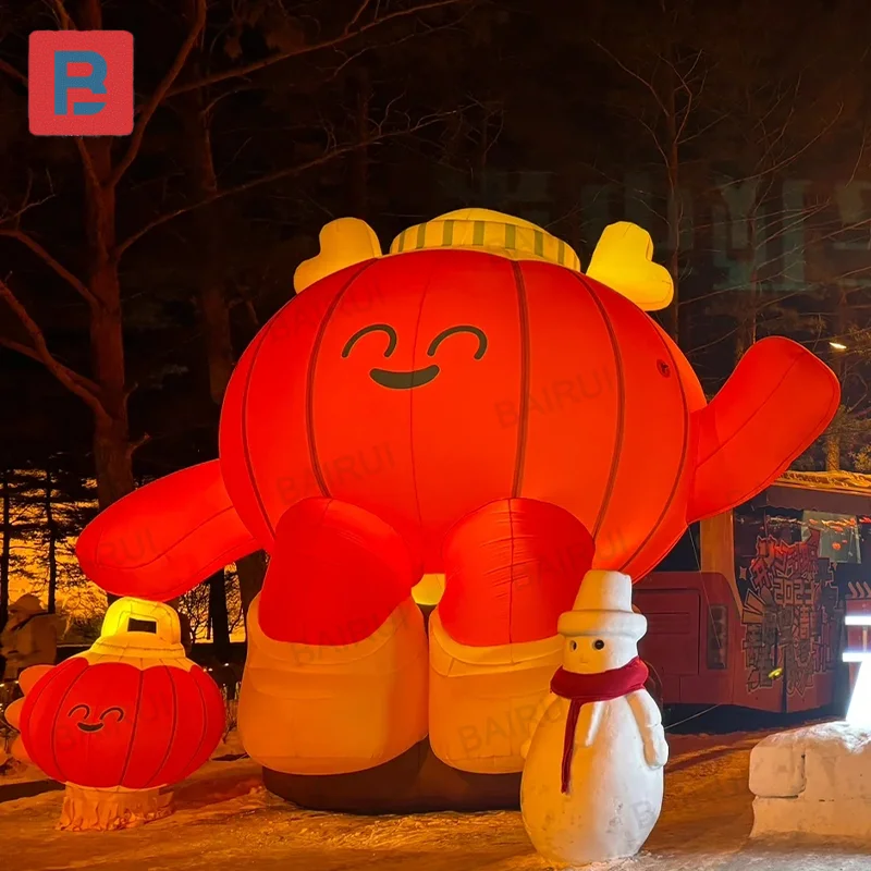 Overseas Chinese year inflatable lantern red cartoon lantern ourdoor night decoration