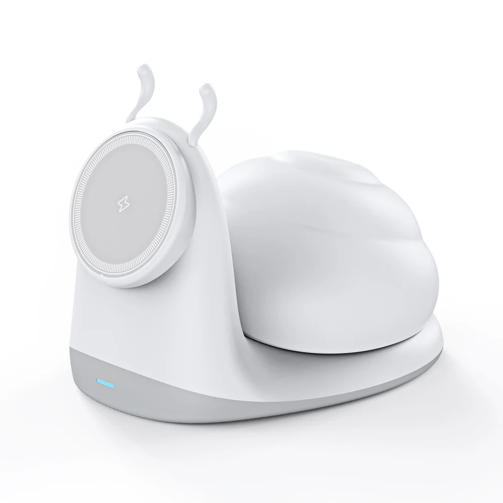 

2025 New Arrival 15W Multi-Function Wireless Charger with Adjustable Soft Silicone Glow and Separate Table Lamp