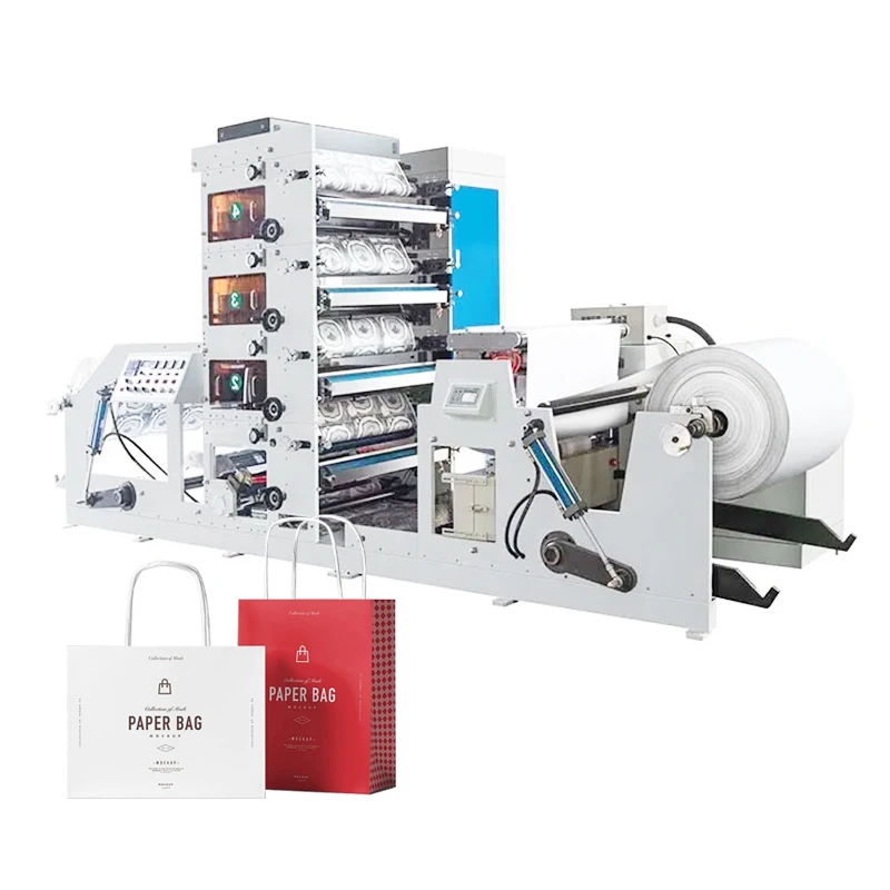 Mini Portable 4 Color Flexo Printing Machine Thermal Paper Cup Bags Printer High-quality and Economical Flexo Press Machines