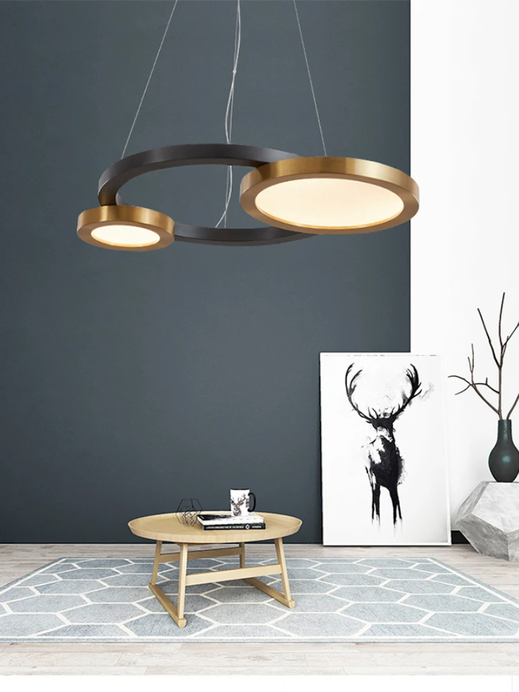 Nordic Office Living Room Pendant Lights Luxurious Stainless Steel Restaurants Cafes Clothing Stores Niche LED Lighting Fixtures