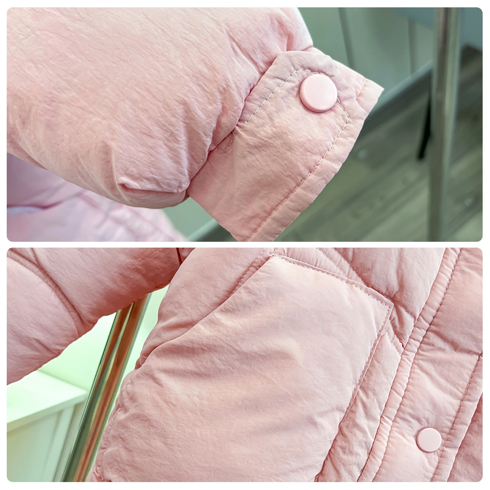 Girls Long Winter Puffer Coat,Faux Fur Hood Warm Quilted Coat,Kids Windproof Padded Parka,Children's Snow Jacket with Big Pocket