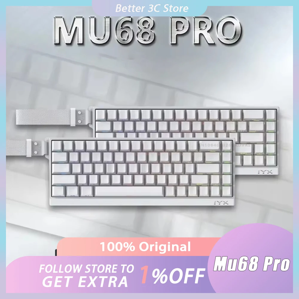 Iyx Mu68 Pro Magnetic Switch Keyboard Aluminum Alloy 8k Quick Trigger Low Delay Game Keyboard Pc Gamer Varolant Customized Gifts