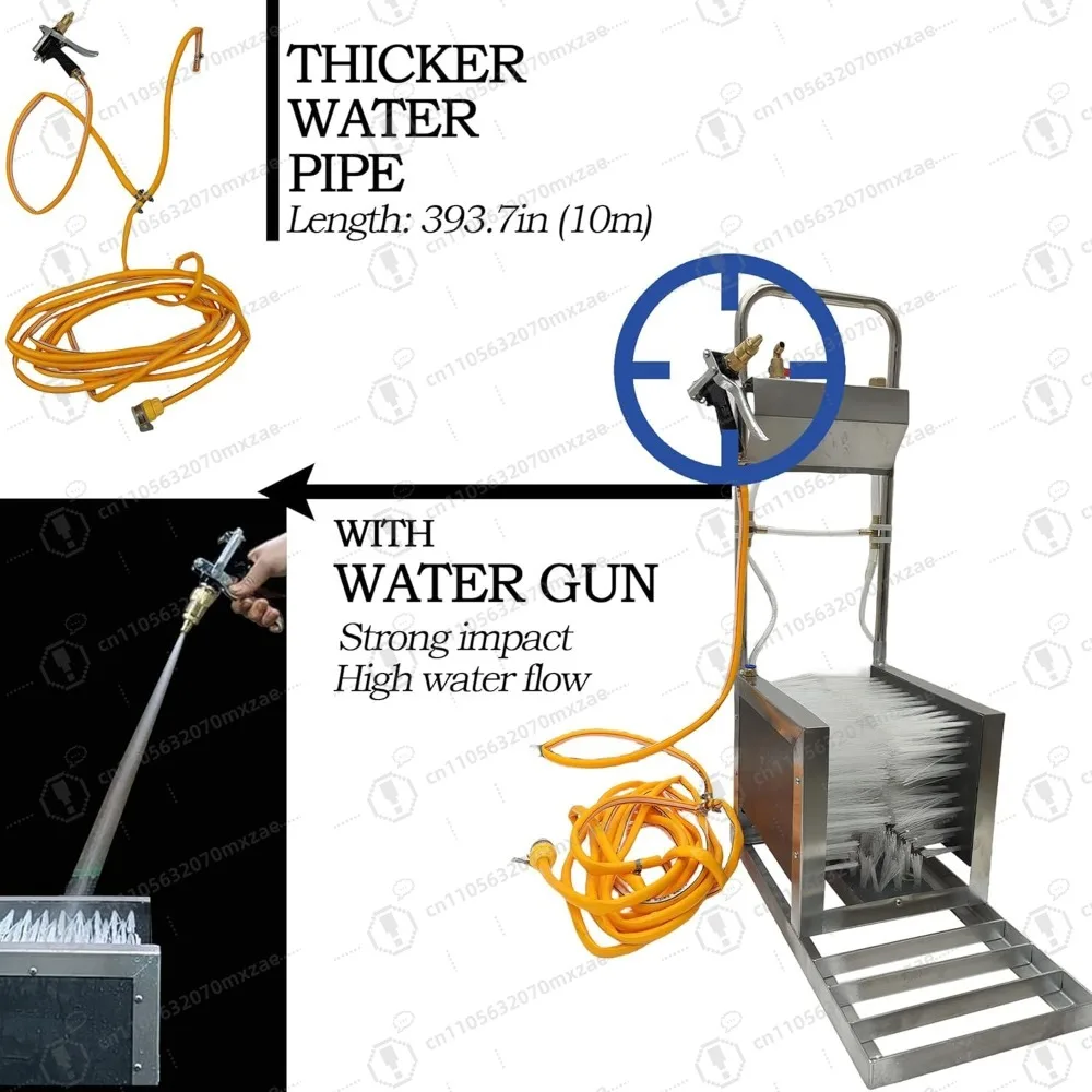 غسالة أحذية المزرعة للماشية من الفولاذ المقاوم للصدأ للطين، فرشاة تنظيف أحذية المطر متعددة الوظائف