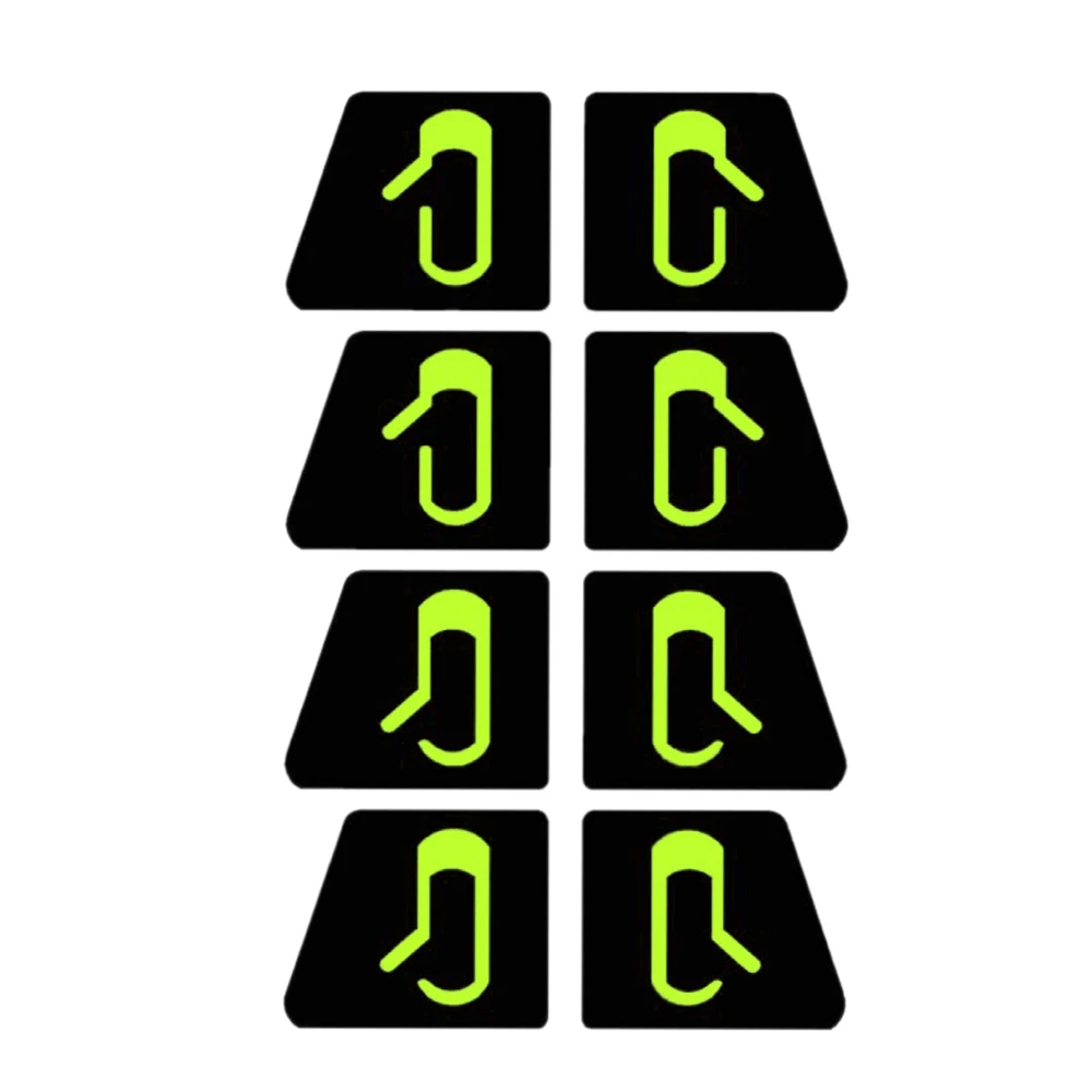 

Pop 8Pcs/Set For Tesla Model 3 Car Door Open Exit Sticker Luminous Button Sticker Kit