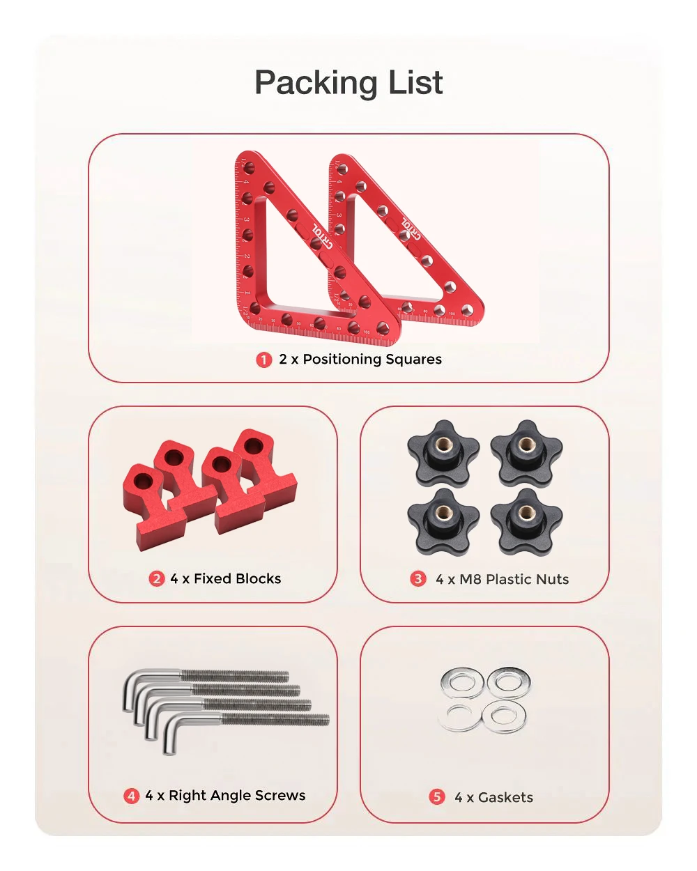 Crtol Aluminiumlegering Hoek Klem 160Mm 90 Graden Haakse Clamp Splicing Board Positionering Panel Vaste Clip Houtbewerking