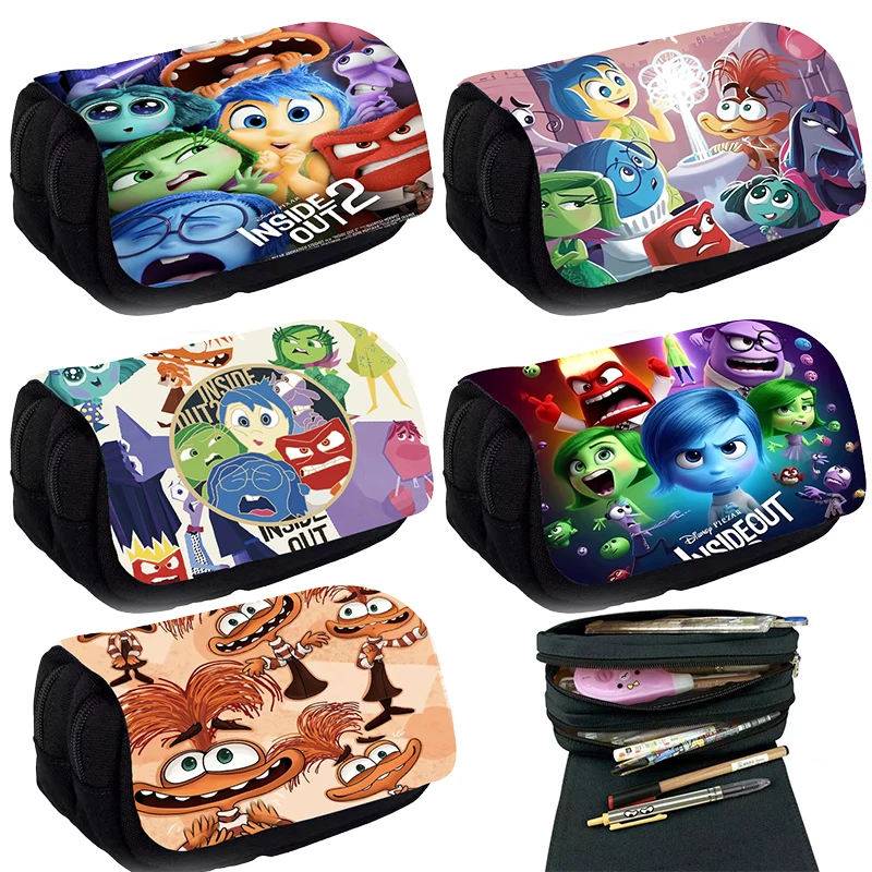 Disney Inside Out astuccio per matite Kawaii Cartoon astucci per matite cancelleria per bambini astuccio per penne per studenti stampato astuccio