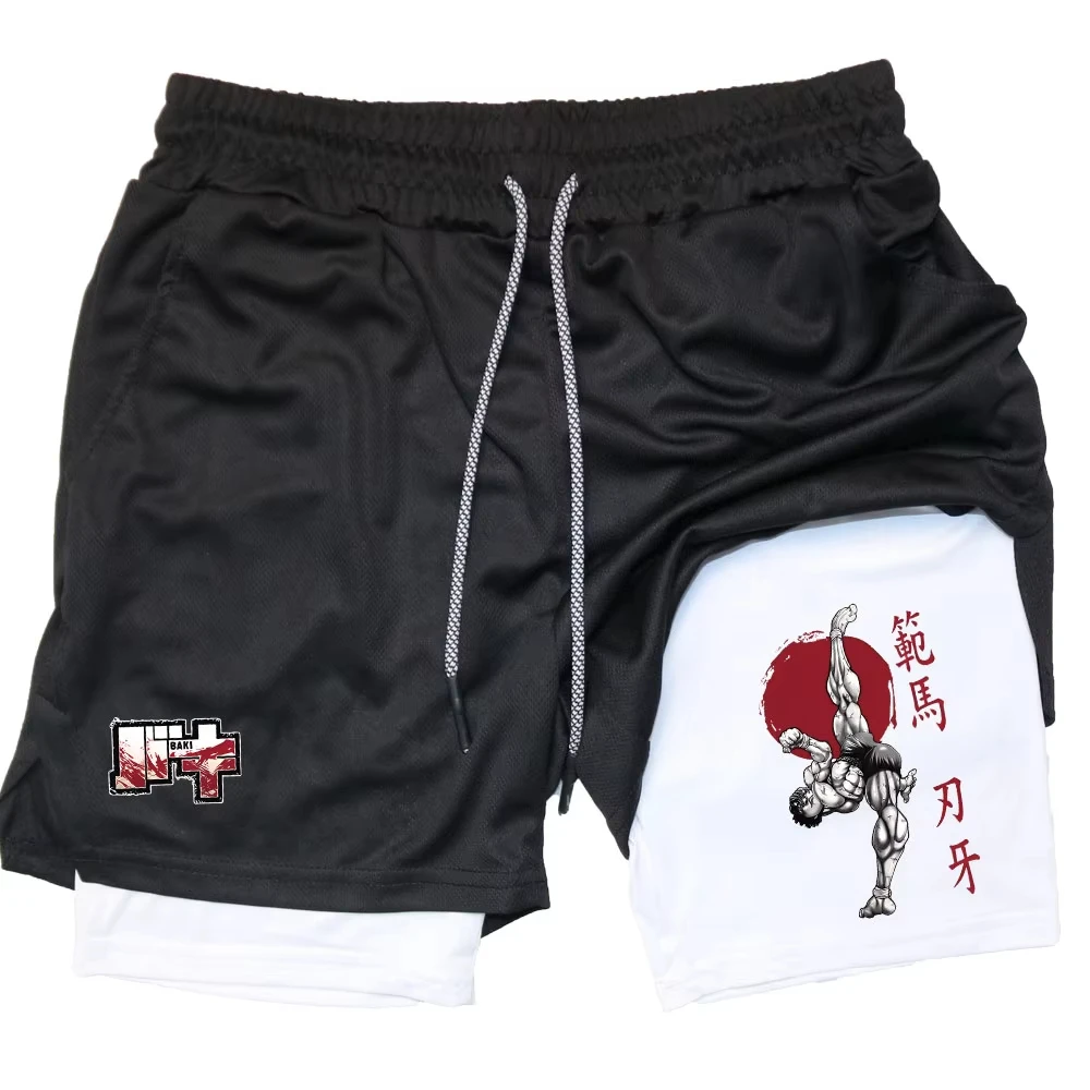 

Breathable casual quick drying men's summer comfortable sports shorts, double-layer running breathable and fashionable DF0036