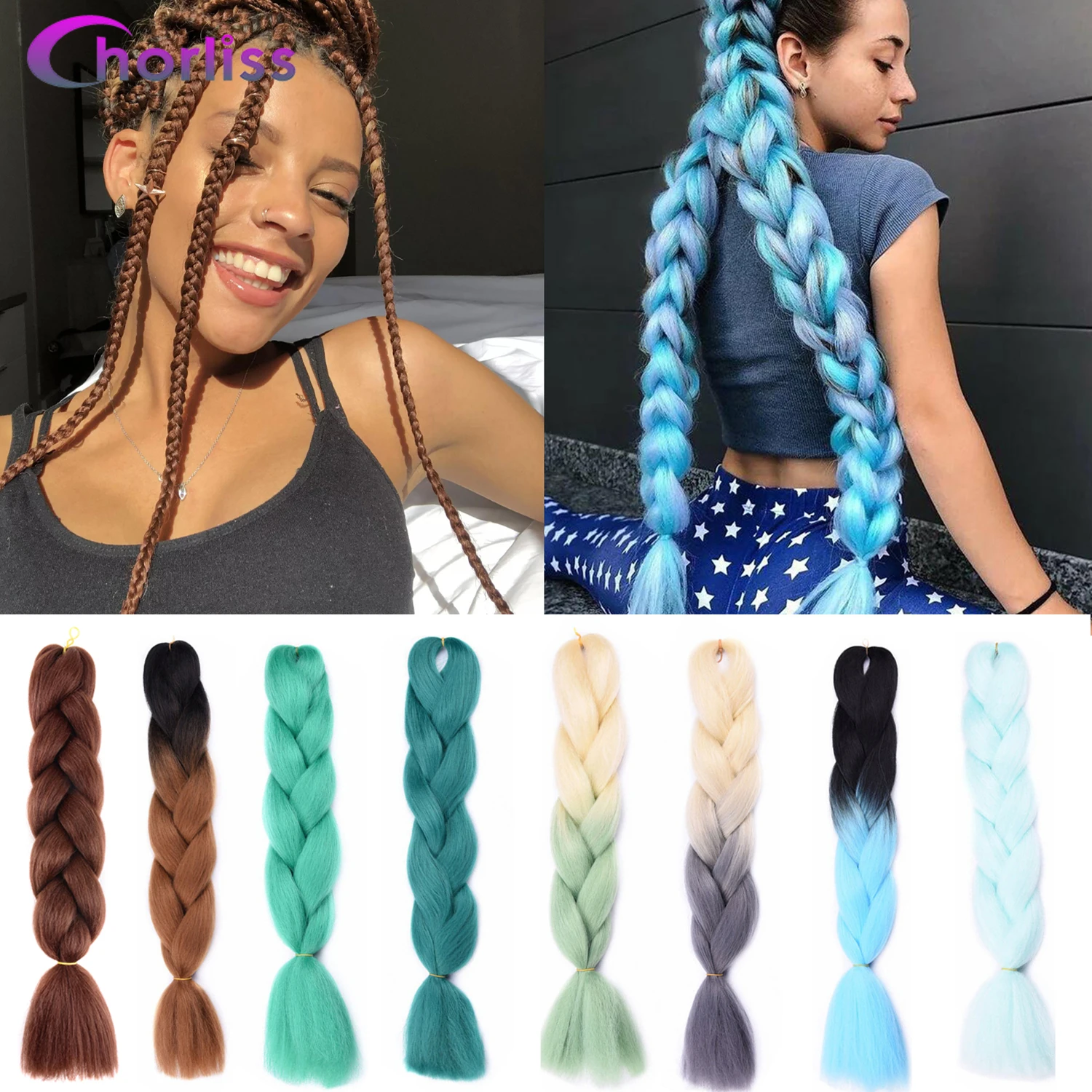 Synthetic Crochet Jumbo Braids Extensions 24\