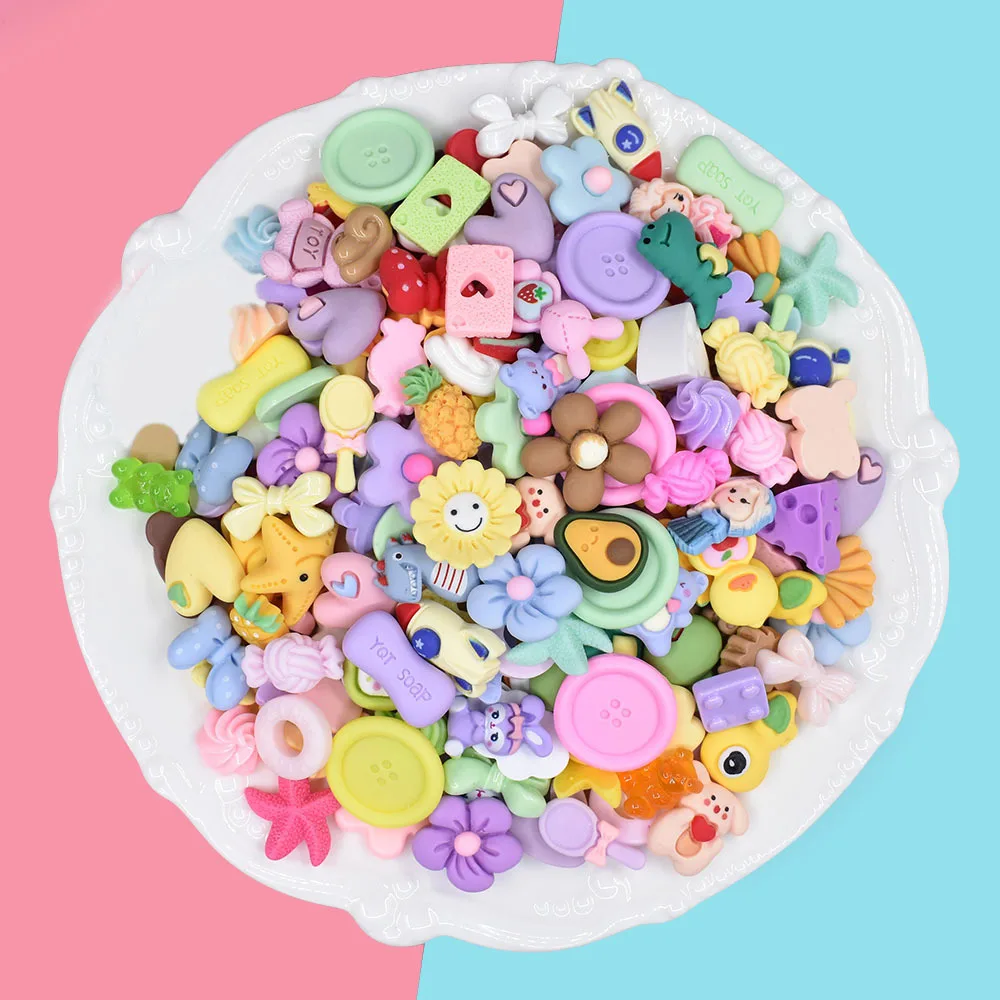 10pcs Mixed Style Resin Mysterious Box Cabochons Diy Flatback Charms Candy Scrapbook Supplies Material Embellishment Miniatures