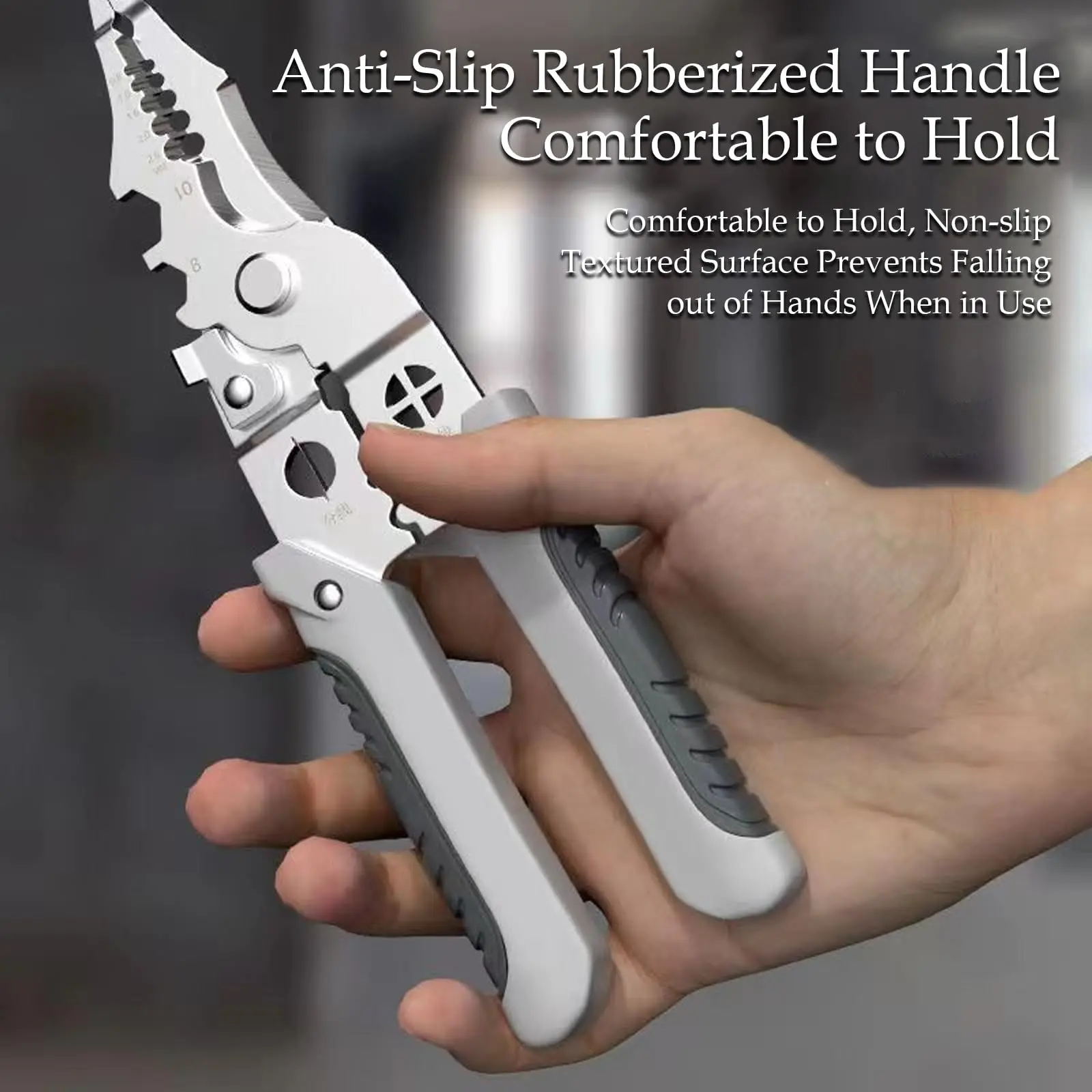 كماشة كهربائية متعددة الوظائف، فاصل متجرد الأسلاك 6 في 1، أداة القطع والتجعيد لإصلاح وتركيب الكابلات