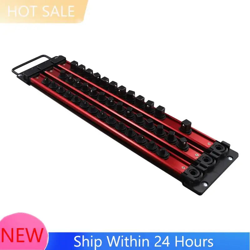 A78K New Household Electrician Metal Socket Storage Rack With Magnetic Strip For Screwdriver Heads