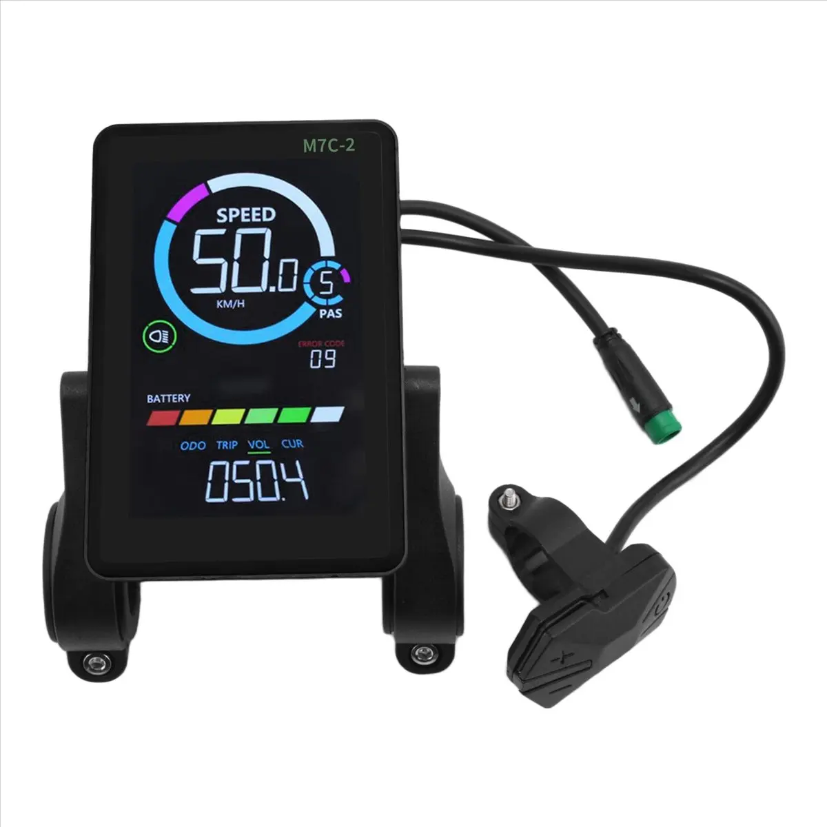 【Home-Accessories】M7C-2 Electric Bike LCD Display Meter 24V 36V 48V 60V E Scooter LCD Panel with USB UART for Mountain Electric
